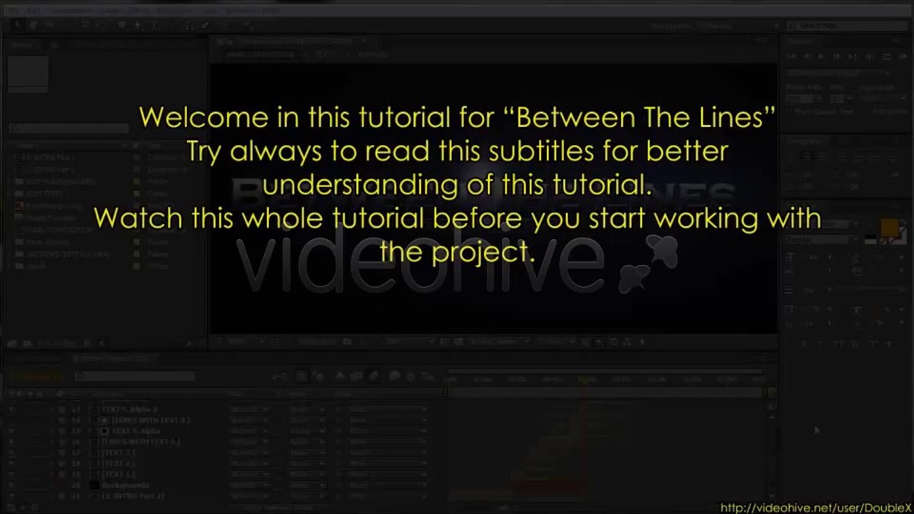 Between The Lines - After Effects Template