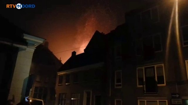 Beelden van brand Herestraat - RTV Noord
