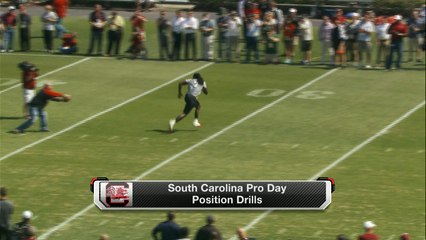 Clowney drops into coverage during drills