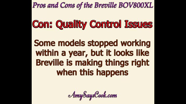 Pros and Cons of the Breville BOV800XL Toaster Oven