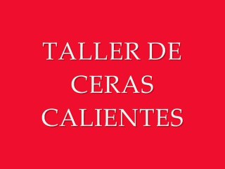 TALLER ceras calientes