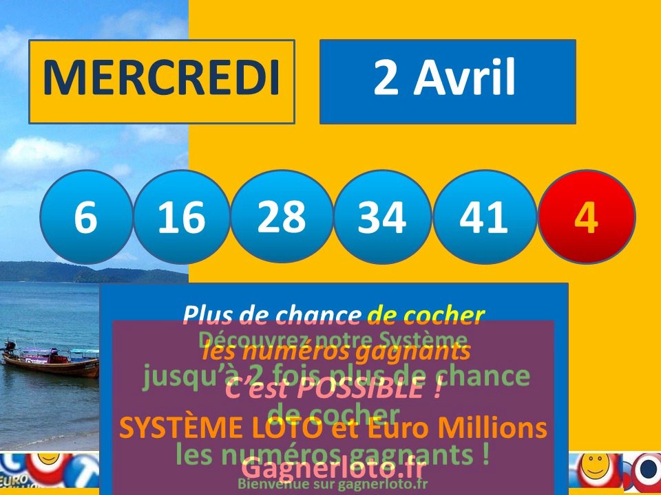 LOTO resultat mercredi 2 avril 2/04