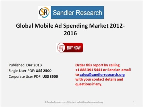 Global Mobile Ad Spending Market to grow at a CAGR of 44.67 percent Says a Research Report