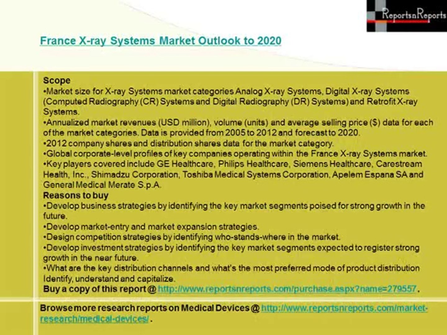 France X-ray Systems Market 2020