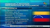 Venezuela rechaza declaraciones de funcionaria de UE