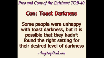 Pros and Cons of Cuisinart TOB-40