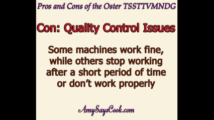 Pros and Cons of the Oster TSSTTVMNDG Toaster Oven