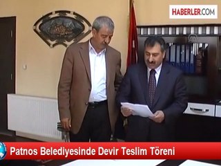 Patnos Belediyesinde Devir Teslim Töreni