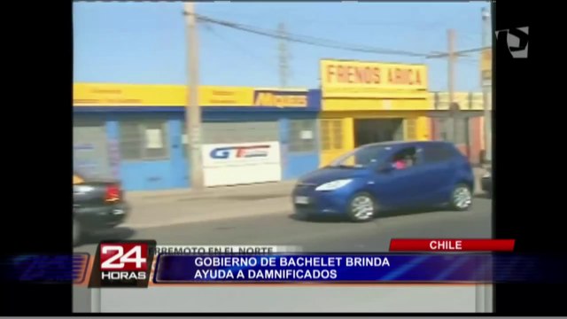 Presidenta Michelle Bachelet brinda ayuda a damnificados tras terremoto en Chile