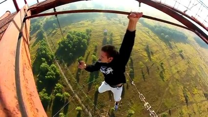 Crazy Russian Climbing Dangerous Structures