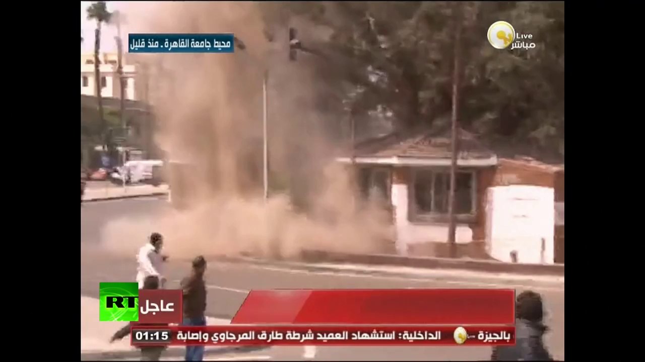 Cairo University bombing: Moment of 2nd explosion caught on tape