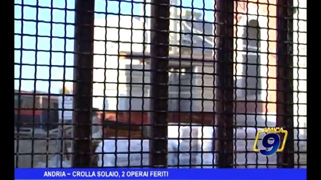 Andria | Crolla solaio, 2 operai feriti