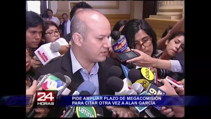 Evalúan pedir que se reactive Megacomisión y volver a citar a Alan García