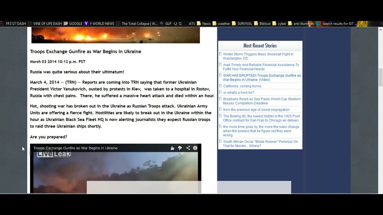 WAR HAS BROKEN OUT IN UKRAINE! VIDEO PROOF