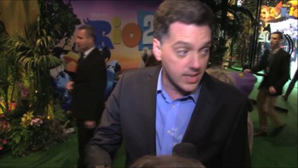 Iain Lee is asked why he isn't on TV more at the Rio 2 red carpet premiere