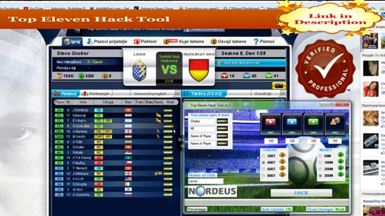 Top Eleven Hack 2014 updated
