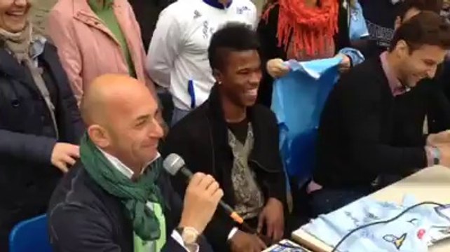 Cana, Berisha, Keita e Bollini - La Lazio nelle scuole