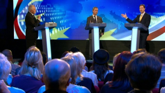 Nick Clegg and Nigel Farage continue Europe debates