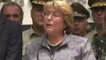 Bachelet praises citizens after Chile quake