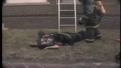 Firefighter  "Rock - Bottoms"  Person Out Of Burning Building