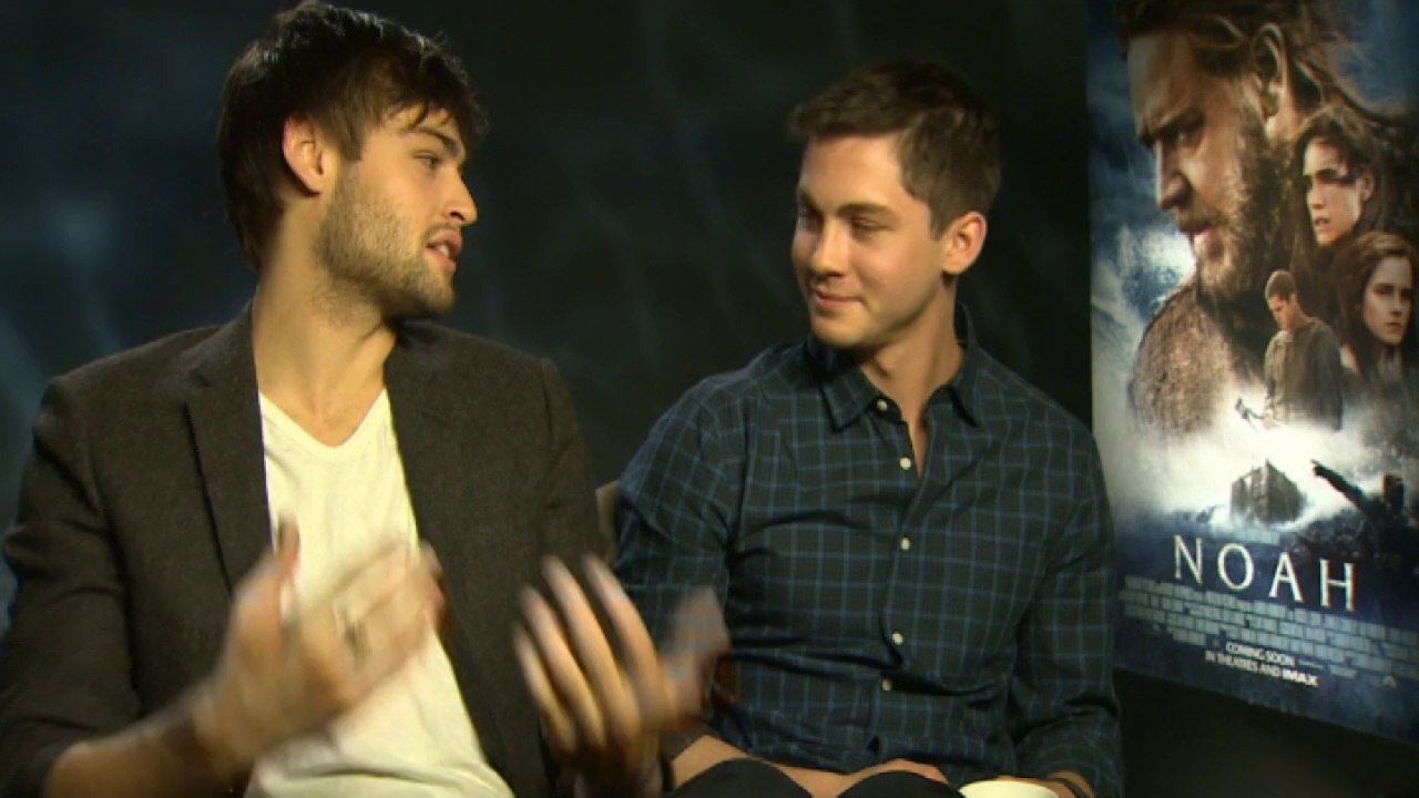 Douglas Booth and Logan Lerman talk snogging and bunk beds