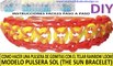 COMO HACER PULSERA DE GOMITAS SOL (SUN BRACELET) EN TELAR RAINBOW LOOM. VIDEO TUTORIAL