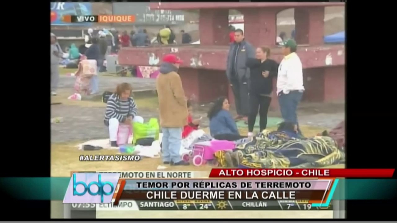 Iquique: Se niegan a volver a sus casas por temor a réplicas de terremoto