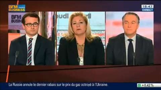 Frédéric Simottel, directeur de la rédaction de 01Business et Emmanuel Duteil, éditorialiste à BFM Business, dans Le Grand Journal - 4/4