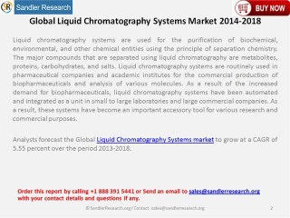 Liquid Chromatography Market Analysis for HPLC, UHPLC and Other Chromatography System