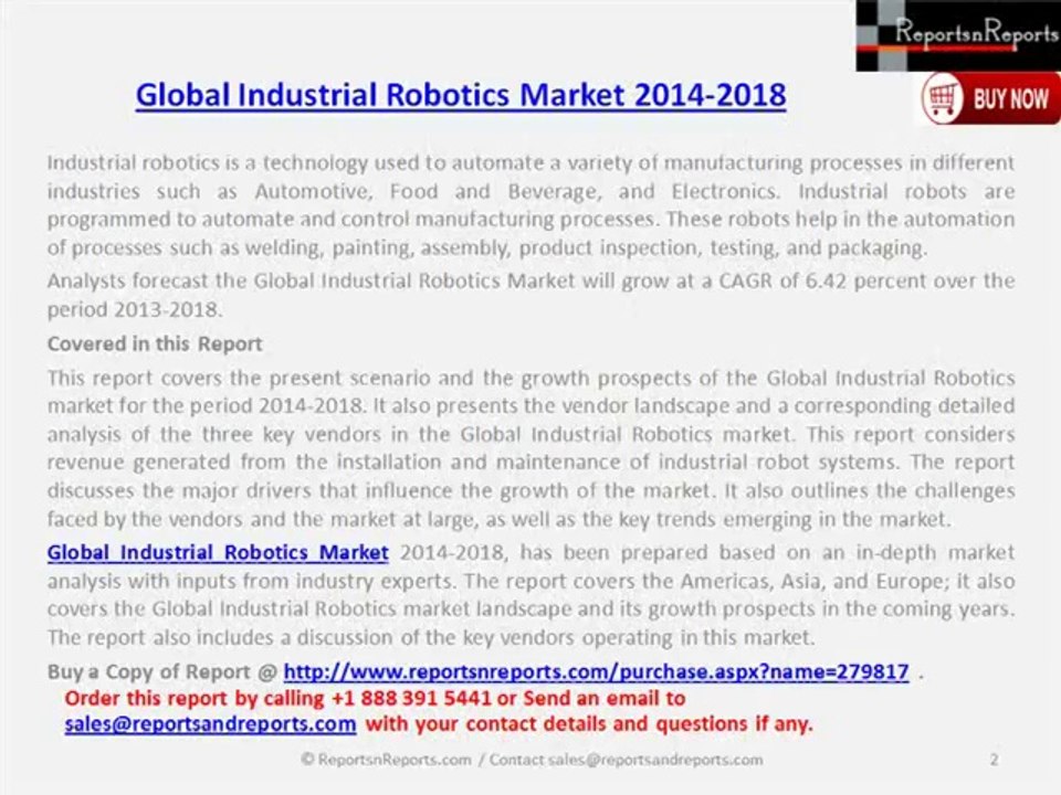 Growth Expected in Global Industrial Robotics Market by Industry Experts