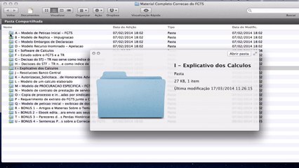 Correcao do FGTS - Como Esta Organizado o Material