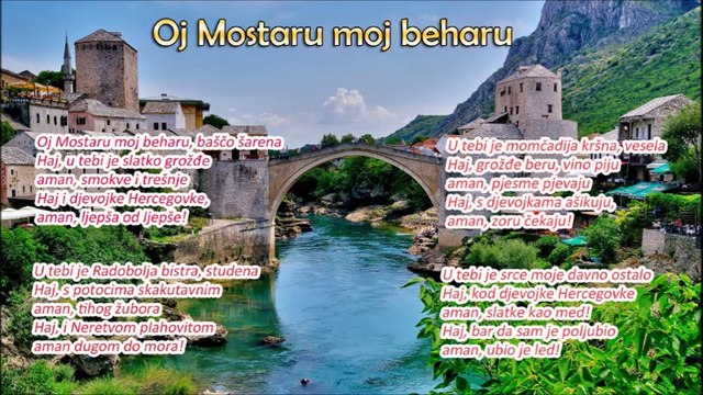 Moj Mostaru, moj beharu