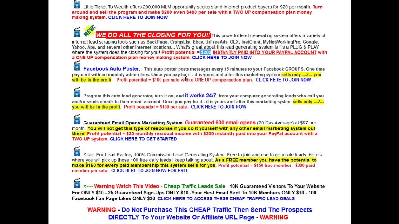 Best Directory Of Leads For Home Based Business Generating Tools 100% Commissions