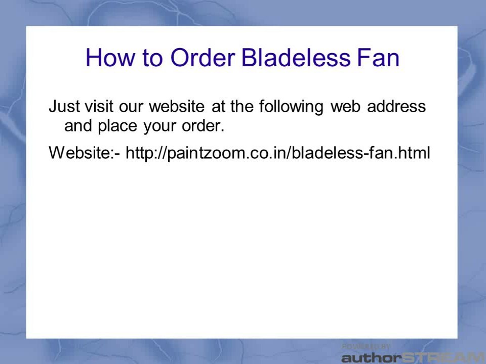 Bladeless Fan