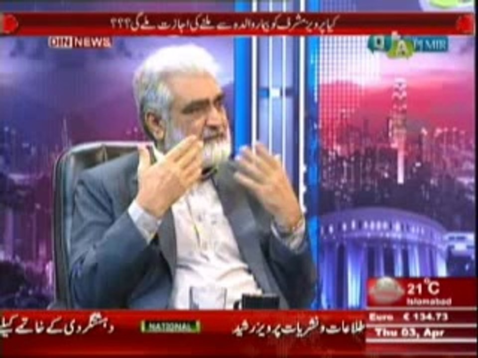 Q & A with PJ Mir (Kya Pervez Musharraf Ko Bemar Walda Se Milne Ki Ijazat Mile Gi ?) 3rd April 2014 Part-2