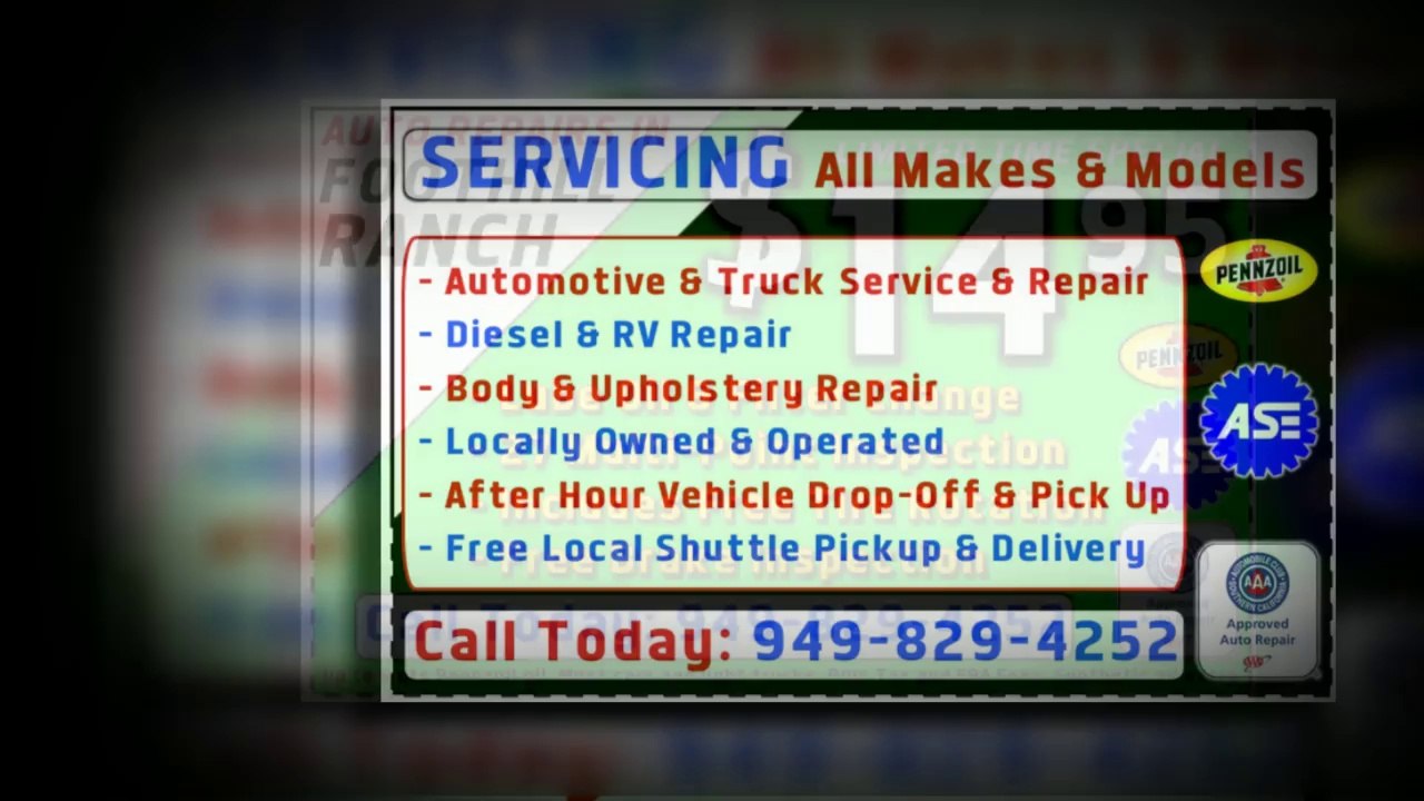 (949) 829-4262 ~ Auto Repairs Lake Forest