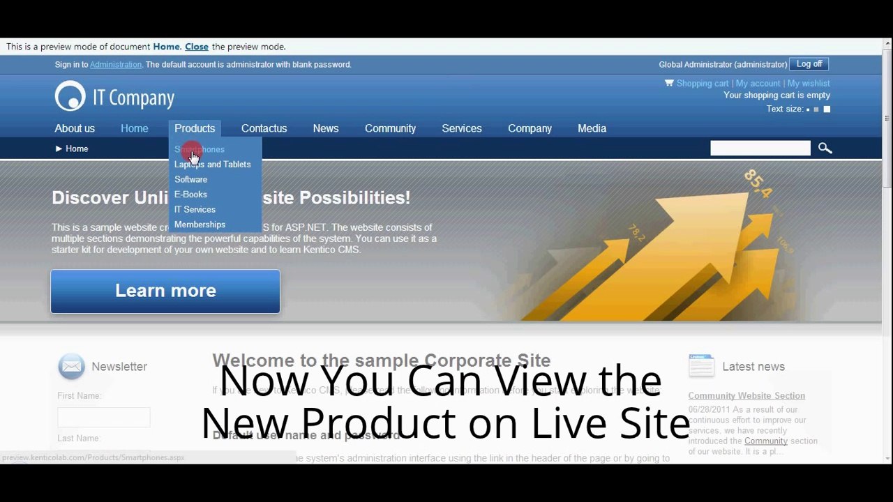 Process of Adding New E-Commerce Product in Kentico 8