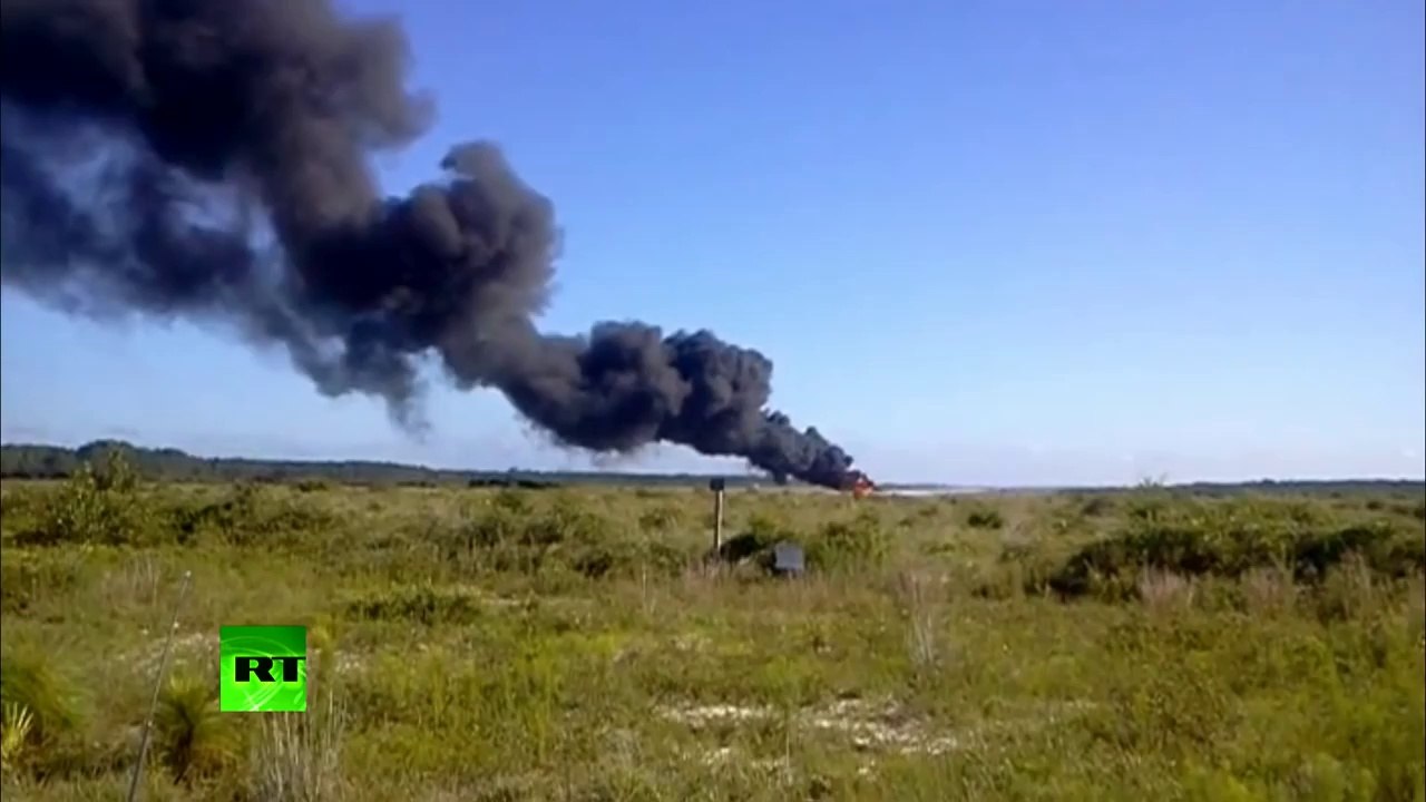 Video: Crashed US drone explodes in Florida, shutting down highway