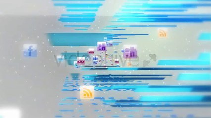 Glassy Corporate Social Media Icons - After Effects Template