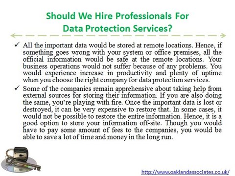 Should we hire professionals for data protection services?