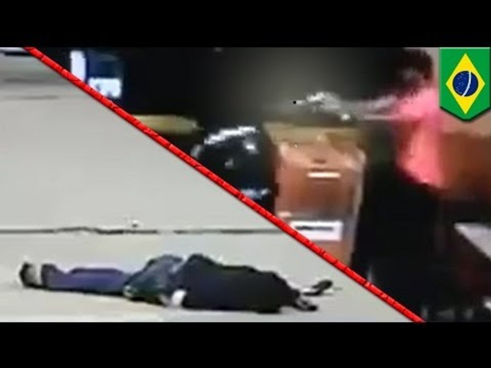 Robbers shot and killed by shop owner with gun in Brazil: GRAPHIC SECURITY FOOTAGE