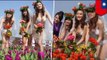 Hot Asian bikini models spread their tulips! Also, a flower festival or something