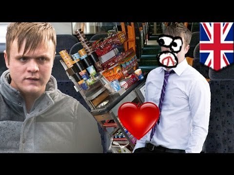 Strange sex: High man dry humps drinks trolley on Scottish train