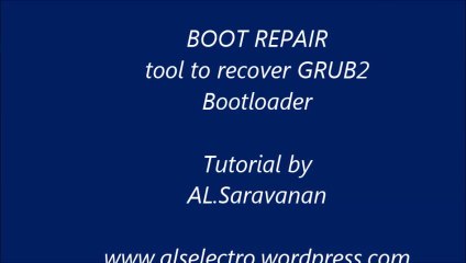 Recover GRUB bootloader after a dual boot process