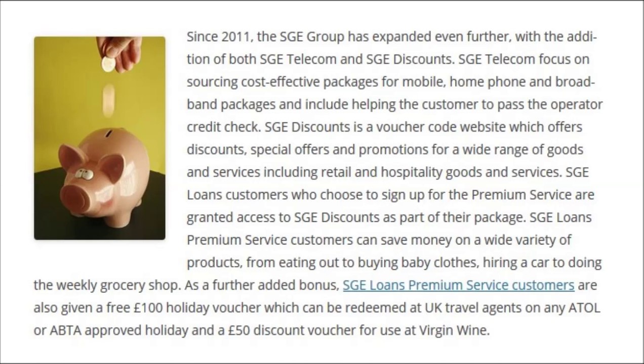 SGE Loans l SGE Discounts