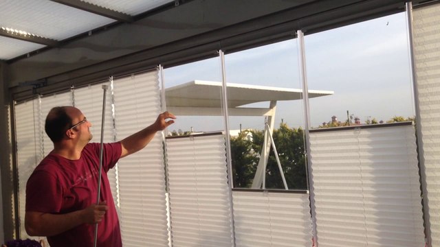 KIŞ BAHÇESİ PERDESİ PLİSE PERDE MANUEL SİSTEM KARARTMA SİSTEM