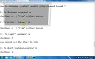 How to SHUTDOWN ,RESTART ,LOGOFF Windows 7/8/XP Using Command Prompt ?