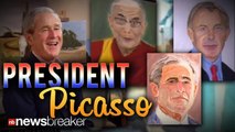 PRESIDENT PICASSO?: George W. Bush Unveils Paintings of World Leaders