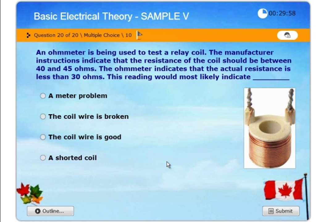 Basic Electricity - Journeyman 309A & Master 442 A Certification - Construction, Commercial & Industrial Electrician  - Practice Exam, ESA-CEC