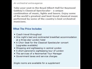 Newmarket Holidays | Classical Spectacular